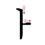 Cách viết nguyên âm ㅏ trong bảng chữ cái tiếng Hàn